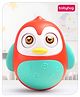 Babyhug Penguin Musical Push and Shake Eye Blinking Red Roly Poly| Wobbling Bell Sounds For 8 Months+| Child Safe Material| Gifting Toy| BIS Certified