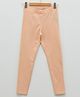 Girl's Long  Solid  Elastic Waist  Leggings - Light  Pink
