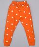 Hrit 100% Cotton Stars Printed Joggers - Orange