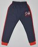 Kiwi 100% Cotton Placement Numbers Embroidered Joggers - Blue
