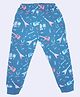 Kiwi 100% Cotton Musical Instruments Printed Joggers - Blue