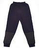 Hrit 100% Cotton Colour Blocked Joggers - Black & Olive Green