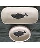 Aranya Earthcraft Hand Painted Fish Platter Set of 2 Platters and 4 Coasters