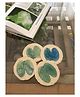 Aranya Earthcraft Kachnar Leaf Impressions Papier Mache Coaster