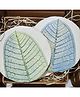 Aranya Earthcraft Naag Champa Leaf Impressioned Papier-Mache Coaster Set of 4