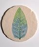 Aranya Earthcraft Pilkhan Leaf Impressioned Papier-Mache Coaster Set of 4