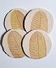 Aranya Earthcraft naag champa leaf impressioned papier-mache coaster