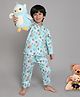 Little Clothing Full Sleeves Hot Air Balloon Printed Shirt With Coordinating Pajama Set - Blue