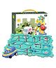 Happy Hues Puzzle Racer Kids Car Track Set - Ocean Jigsaw Puzzles 15 Pcs