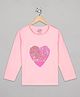 The Sandbox Clothing Co Full Sleeves Girls Rules Text & Heart Detailed Reversible Sequin Embellished Top - Pink