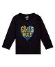 The Sandbox Clothing Co Full Sleeves Girls Rules Text & Heart Detailed Reversible Sequin Embellished Top - Black