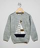 The Sandbox Clothing Co Full Sleeves Ship Detailed  Sweater - Grey