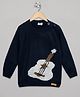 The Sandbox Clothing Co Full Sleeves Guitar Designed Sweater - Blue