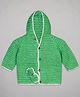 The Sandbox Clothing Co Full Sleeves Flower Detailed Hand Knitted Woolen Sweater -  Green