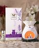 Iris Celeste Vaporizer With Vaporizer Jar Two Tealights and Oil - French Lavender Fragrance