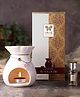 Iris Celeste Vaporizer With Vaporizer Jar Two Tealights and Oil - Black Oudh Fragrance