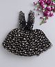 TINY MINY MEE Sleeveless Bow Detailed Stars Foil Printed Fit & Flare   Dress - Black
