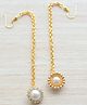 Pretty Ponytails Set Of 4 Stone Detailed& Pearl Embellished Maang Teeka - Golden & White