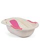 Babyhug Large Bath Tub With Bath Tray Bunny & Bear Print - Off White Pink