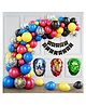 Bubble Trouble Avengers Theme Birthday Decoration Item for Kid- Pack of 71