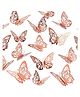 Bubble Trouble 3D Rose Gold Butterflies for Wall Décor for Your House Rose Gold - Pack of 12