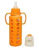 FANTASY INDIA Premium Glass Baby Feeding Bottle for Kids Ultrasoft Nipple Glass Feeding Bottle with Silicone Cover Feeding Bottle for Milk and Baby Drinks No Leakage ml & OZ Marking (Color :- Pink/Green, 240 ml)