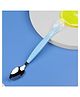 FANTASY INDIA Baby Fruit Scraping Mud Spoon Feeding Spoon Soft Silicone Spoon Baby Easy To Eat Fruit Spoon Mother And Baby Supplies - Blue
