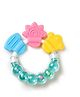 FANTASY INDIA Round Shape BPA Free Silicone Bell Teether Ring - green