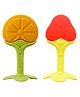 FANTASY INDIA Baby Silicone Teether Orange & Strawberry