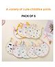 Fantasy India Tie Knot Closure Bib Pack of 6 - Multicolor