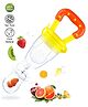 FANTASY INDIA BPA Free Food Grade Plastic Food Nibbler |Fruit/ Food Feeder/Pacifier/ Nibbler with Silicone Mesh/ Soother for Babies/ Kids/ Toddlers (Pacifier - Yellow)