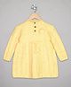 The Sandbox Clothing Co Hand Knitted Full Sleeves Woven Designed Flared Woolen Sweater Dress - Yellow