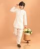 Lilpicks Coutue  Full Sleeves Sequin Embellished Kurta Pyjama  Set - White