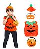 Sarvda Halloween Theme Unisex Pumpkin Fancy Dress Costume With Pumpkin Basket - Orange