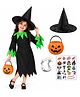 Sarvda Halloween Theme Witch & Wizard Fancy Dress Costume - Black