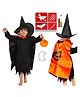 Sarvda Halloween Theme Unisex Witch & Wizard Costume Set - Black