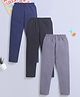Nino Bambino 100% Cotton Pack Of 3  Solid Leggings - Grey Navy Blue & Black