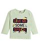 Forever Kids Full s Sleeves Space Theme Graphic Printed Tee - Green