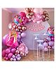 Special You Barbie Theme Birthday Decoration Items for girls with  Princess Birthday decorations Combo with Barbie foil balloons, Pink, Rose Gold, White and Purple -Pack of 73 item