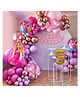 Special You Pink princess 5th birthday DIY combo with barbie foil balloons decoration kit Pink pack of 74