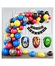 Special You Avengers theme birthday decoration DIY Combo with  Avengers theme foil balloons decorative kit multicolor pack of 71