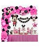 Special You Minnie Theme Birthday Decoration Items for Boys and Girls with Minnie mouse foil balloon Red pack of 64 items