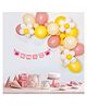 Special You Half Birthday Decoration DIY Combo Kit Pastel Theme with Half Birthday Banner and Pink, Yellow and White Balloons- Yellow- Pack of 56 Items