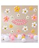 Special You Birthday Decoration DIY Combo Kit Flower Theme with Flower Clips and Happy Birthday Banner and Yellow White and Pink Balloons- Multicolor- Pack of 65 Items