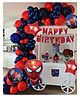 Special You Spiderman theme birthday DIY Combo decorative kit Red and Blue-Pack of  73 Items