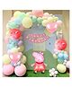 Special You Birthday Decoration DIY Combo Kit Peppa Pig Theme with Happy birthday banner Peppa Pig Foil Balloon Set Pastel Pink Purple Blue Green and Yellow Balloons Multicolor- Pack of 58 Items