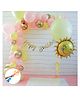 Special You Sun theme birthday DIY Combo for boys with smiley sun foil balloon decorative kit pink & yellow pack of 52 items