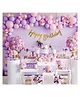 Special You Birthday Decoration DIY Combo Kit Pastel Theme with Happy Birthday Banner Pastel Purple Pink and Rose Gold Chrome Balloons Multicolor- Pack of 58 Items