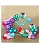 Special You Birthday Decoration DIY Combo Kit Mermaid Theme with Mermaid Foil Balloon Set and Red Dark Green Purple and Pink Balloons- Multicolor- Pack of 73 Items
