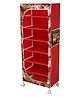 Little One's   7 Shelves Baby Foldable Wardrobe   Jungle Red